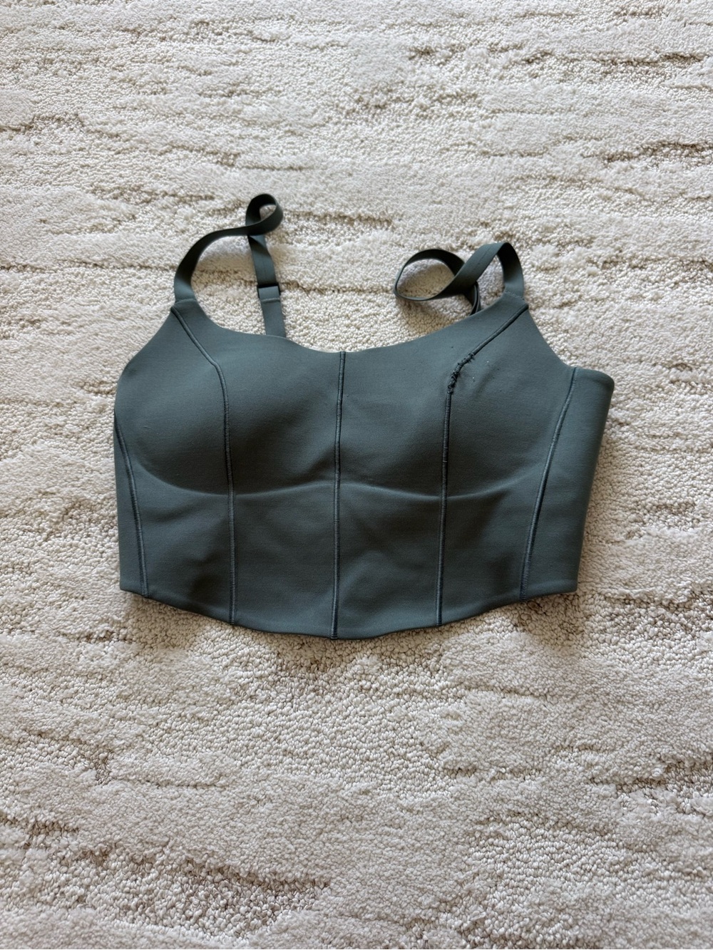 aerie Slate Green Structured Crop Bustier